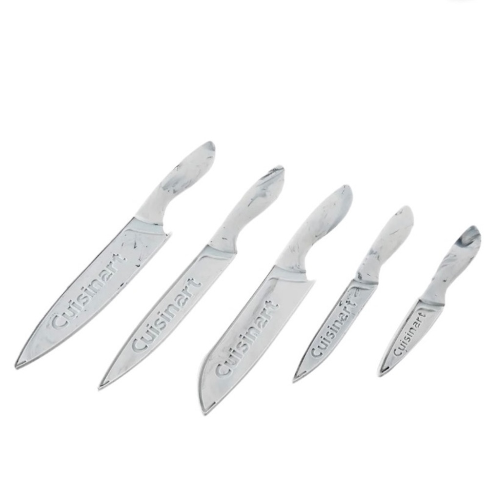 Cuisinart Advantage Ceramic-Coated Knife Set, 10 PC, Marble - NEW